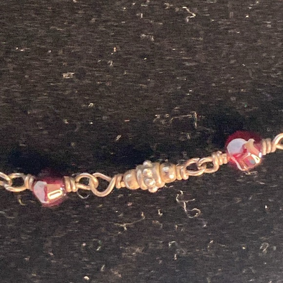 SILPADA Retired Faceted Red GARNET Beaded Sterling Silver Necklace N1053 - Picture 9 of 13